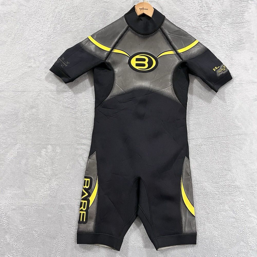 Bare 2mm Mens Shorty Wetsuit 170-195lbs M-L Black Neoprene